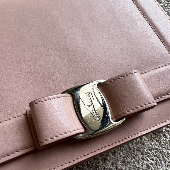 Salvatore Ferragamo | Vara Rainbow Camera Bag - Calfskin Leather in Bon Bon Pink - Picture 6 of 15